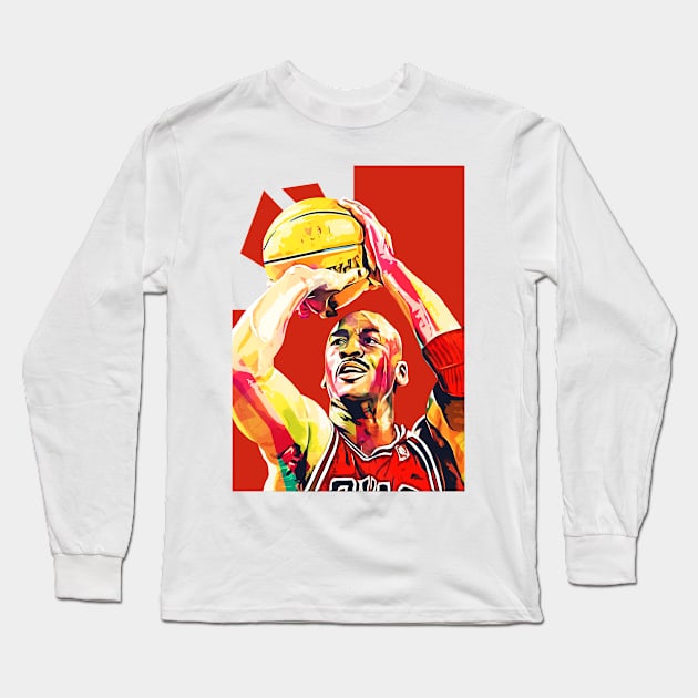 Michael Jordan Long Sleeve T-Shirt by Creativedy Stuff